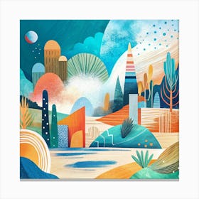 Desert Landscape Canvas Print