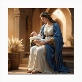 Virgin And Child 2 Canvas Print