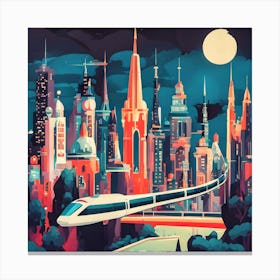 Futuristic City Canvas Print