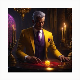 Man In A Yellow Suit Canvas Print