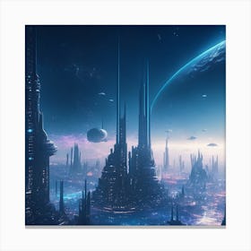 Futuristic City 15 Canvas Print