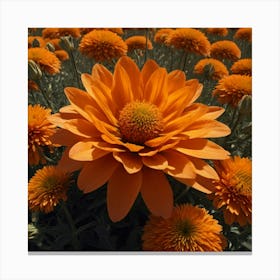 Orange Flowers 1 Canvas Print