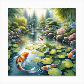 Koi Pond 6 Canvas Print