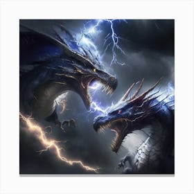 Lightning Dragons 1 Canvas Print