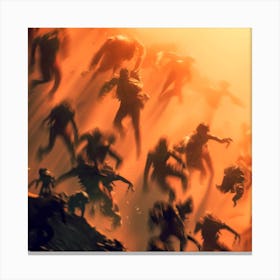 Zombies In The Sun Canvas Print