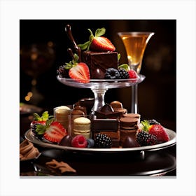 Desserts And Drinks Canvas Print