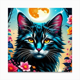 Creative Feline Cat Artwork 18 Canvas Print