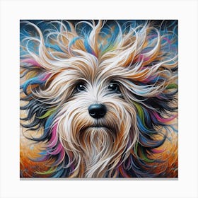 Rainbow Dog Canvas Print