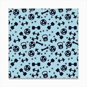 Gym Pattern Canvas Print