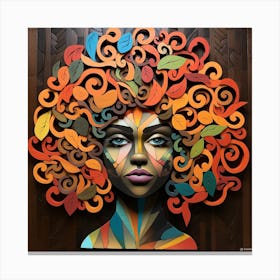 Afro Head Canvas Print
