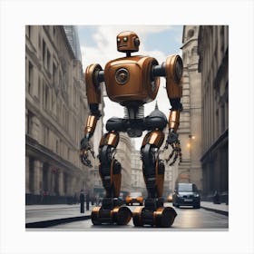 Robot In The City 102 Canvas Print