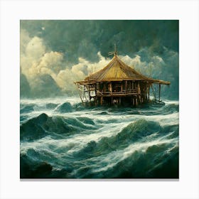 House In The Storm Canvas Print