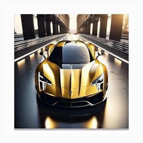 Golden Lamborghini 6 Canvas Print