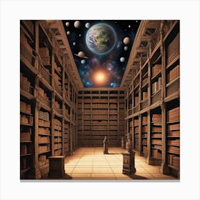 Library Of Books Canvas Print