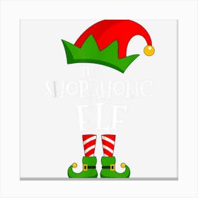 Shopaholic Elf Family Matching Group Christmas Shopping Canvas Print