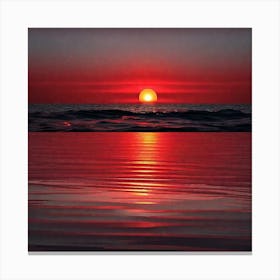 Sunset At The Beach 287 Canvas Print