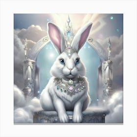 Bunny With Jewelry Canvas Print