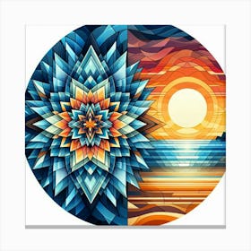 Sunset Mandala Canvas Print