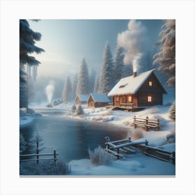 Winter Landscape Stock Videos & Royalty-Free Footage Canvas Print