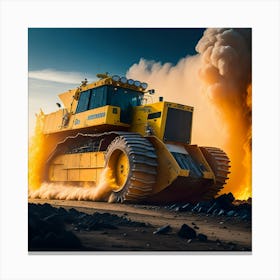 Buldozer Fire (4) Canvas Print