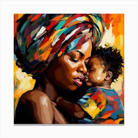 Mother And Child 3 Canvas Print
