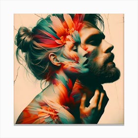 Abstract Woman And Man Digital Art Canvas Print