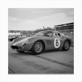 Black And White Photograph Of A Race Car 1920s classic Canvas Print