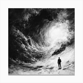 Man In A Storm Canvas Print