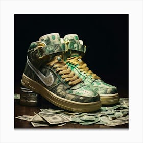 Nike Air Force 1 - Money Canvas Print