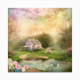 Shabby Chic Dreamy Mist Pastel Junk Journals Jane (2) Canvas Print