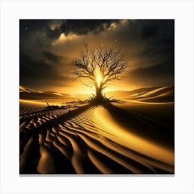 Tree In The Desert 15 Canvas Print