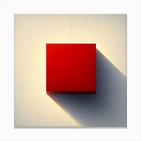 Red Cube Canvas Print