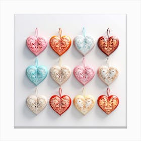 Soft Hearts Canvas Print