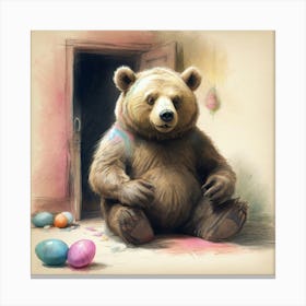 Easter Bear Canvas Print