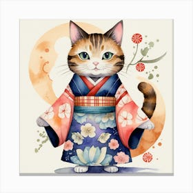 Kimono Cat Canvas Print