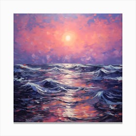 Brushed Seawater Horizon Canvas Print