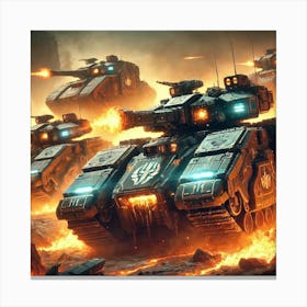 Inferno Tanks Role Converted Canvas Print