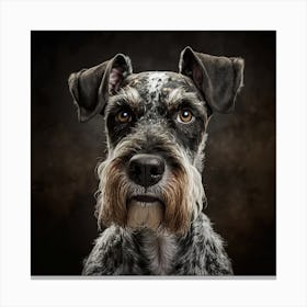 Portrait Of A Schnauzer 1 Canvas Print