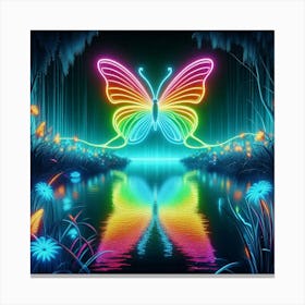 Neon Butterfly 2 Canvas Print