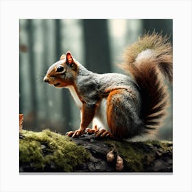 Squirrel In The Forest 198 Canvas Print