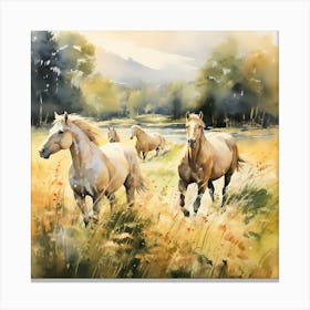 Graceful Hooves in Gold Canvas Print