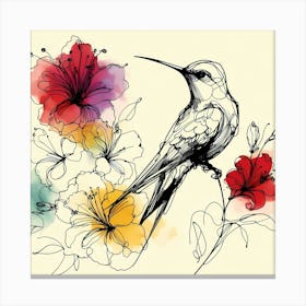 Kolibri Artwork Painting 20 Canvas Print