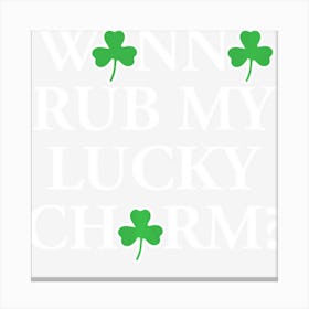 Funny Sexy St Patricks Day Clothing Inappropriate Canvas Print