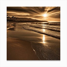 Sunset On The Beach 802 Canvas Print