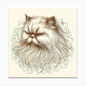 Feline Cat Creative Artwork Illustration 102 Canvas Print