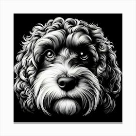 Poodle Portrait Canvas Print