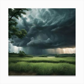 A Storm With A Beautiful Nature Scenery(3)(1) Canvas Print