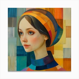 Girl With A Hat Canvas Print