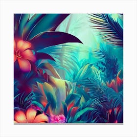 colorful jungle art Canvas Print