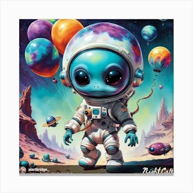 Alien astronaut  Canvas Print